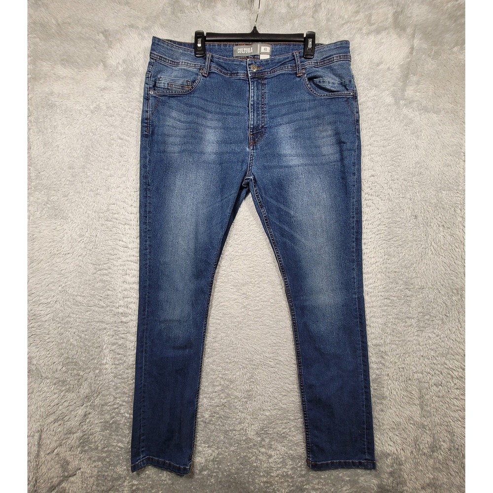 Cultura 40‎ Skinny Jeans Mens Blue Denim Casual Pants 39x31